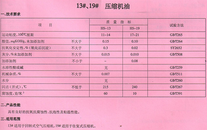 19壓縮機油